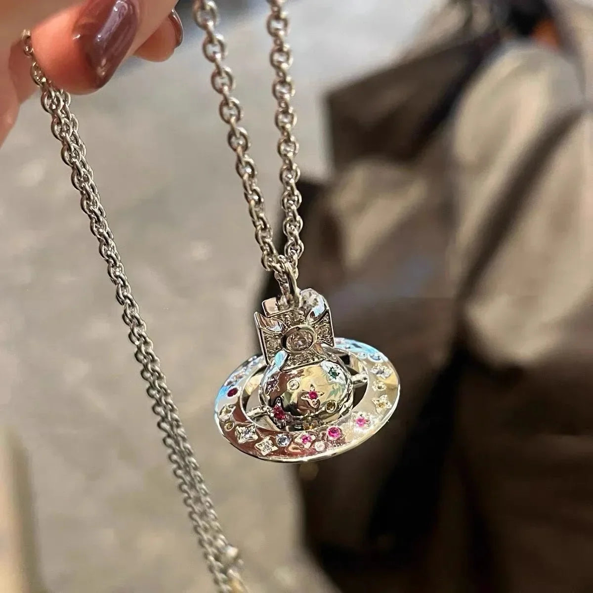 Celestial Gems: Limited Moon God Neon Necklace