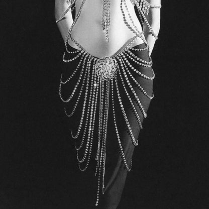 Bloom & Bling Tassel Skirt Body Chain Ensemble