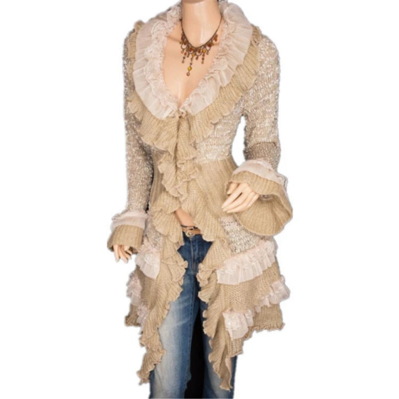 Victorian Lace-Up Steampunk Coat for Women