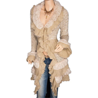 Victorian Lace-Up Steampunk Coat for Women