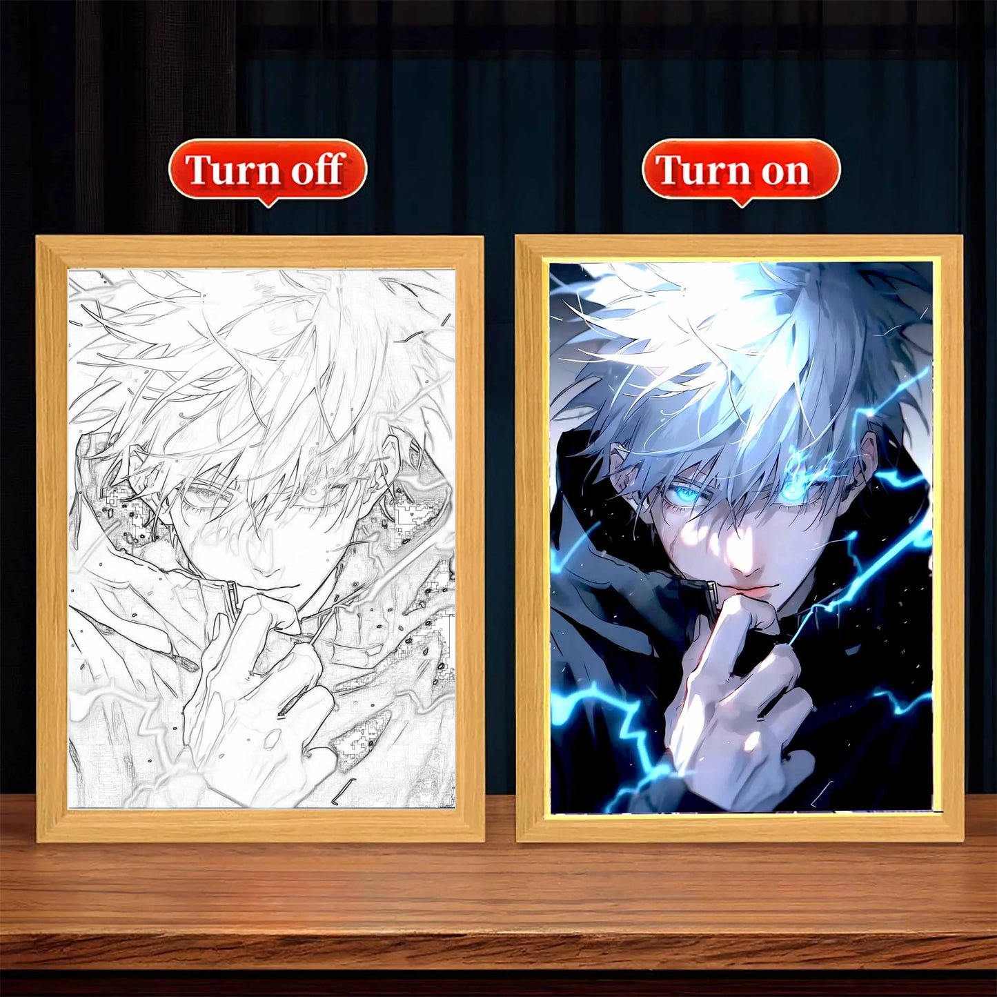 Gojo's Glow: Jujutsu Kaisen LED Art Frame