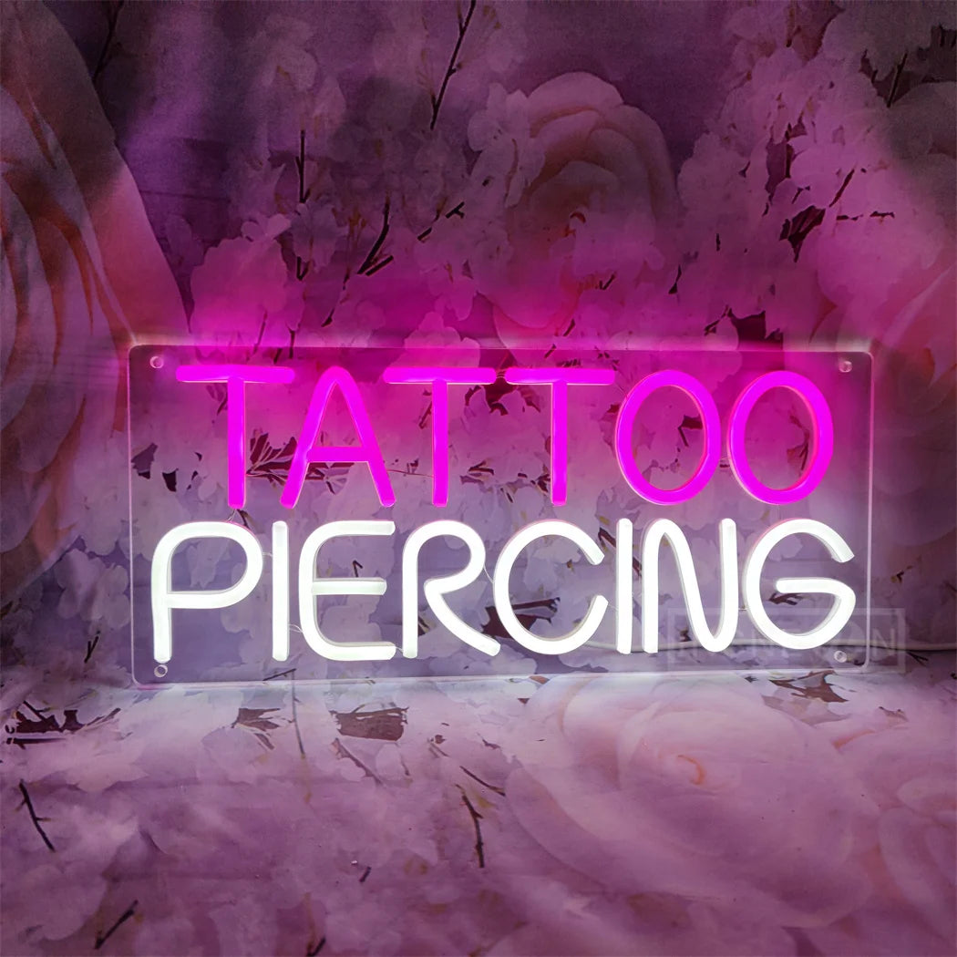 Neon Vibe: LED Tattoo Art Wall Light Decor