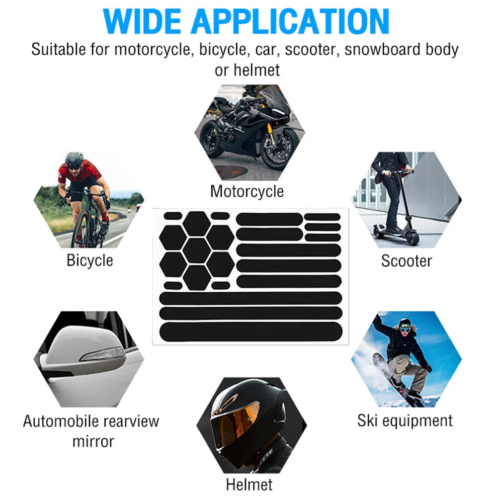 Stealthy Safety Stickers for Helmets & Gear