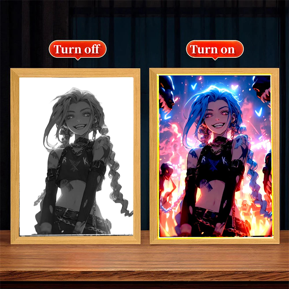 Anime LED Art Frame – Night Light Decor