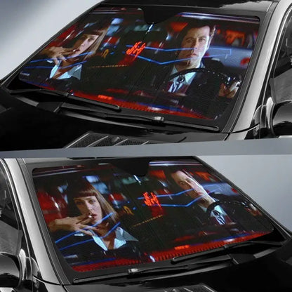 Uma's Cool Shield: Pulp Fiction Car Sun Shade