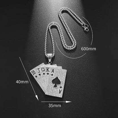 Gold Deck Punk Pendant Necklace for Men