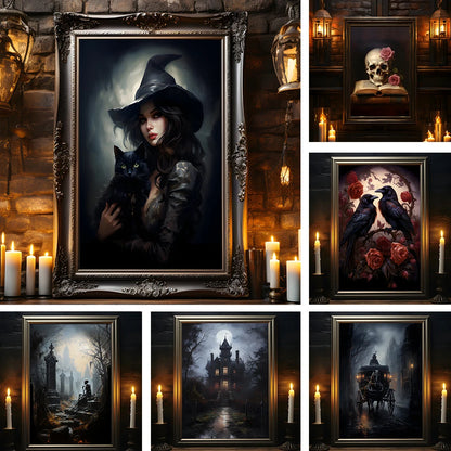 Victorian Spook: Dark Canvas Art for Eerie Homes