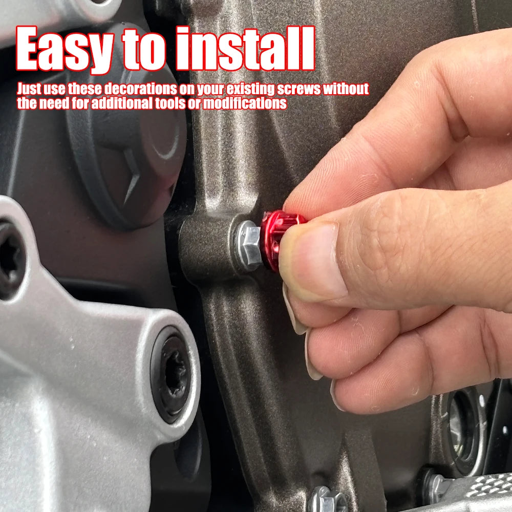 Colorful Motorcycle Nut Caps - Universal Protection Set