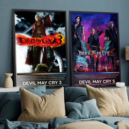 DevilS Cry Game Art - Adhesive Wall Poster