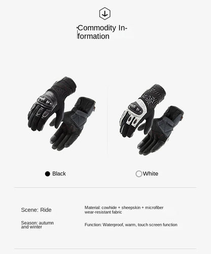 DUHAN W2 All-Weather Motorcycle Gloves Unisex