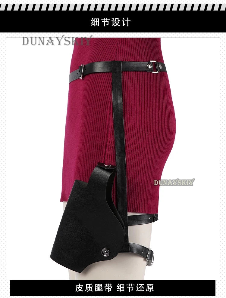 Ada Wong Evil Cheongsam Cosplay Costume Set