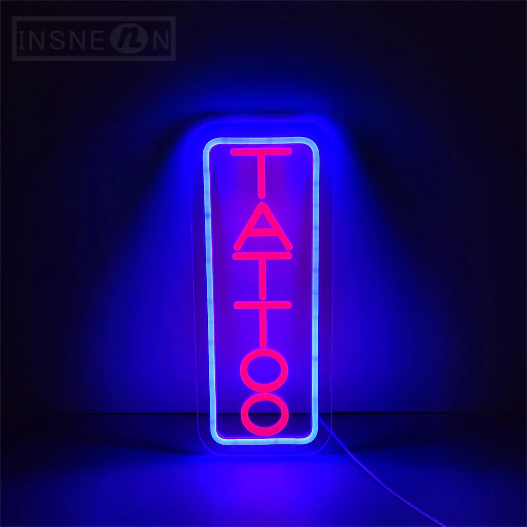 Neon Vibe: LED Tattoo Art Wall Light Decor