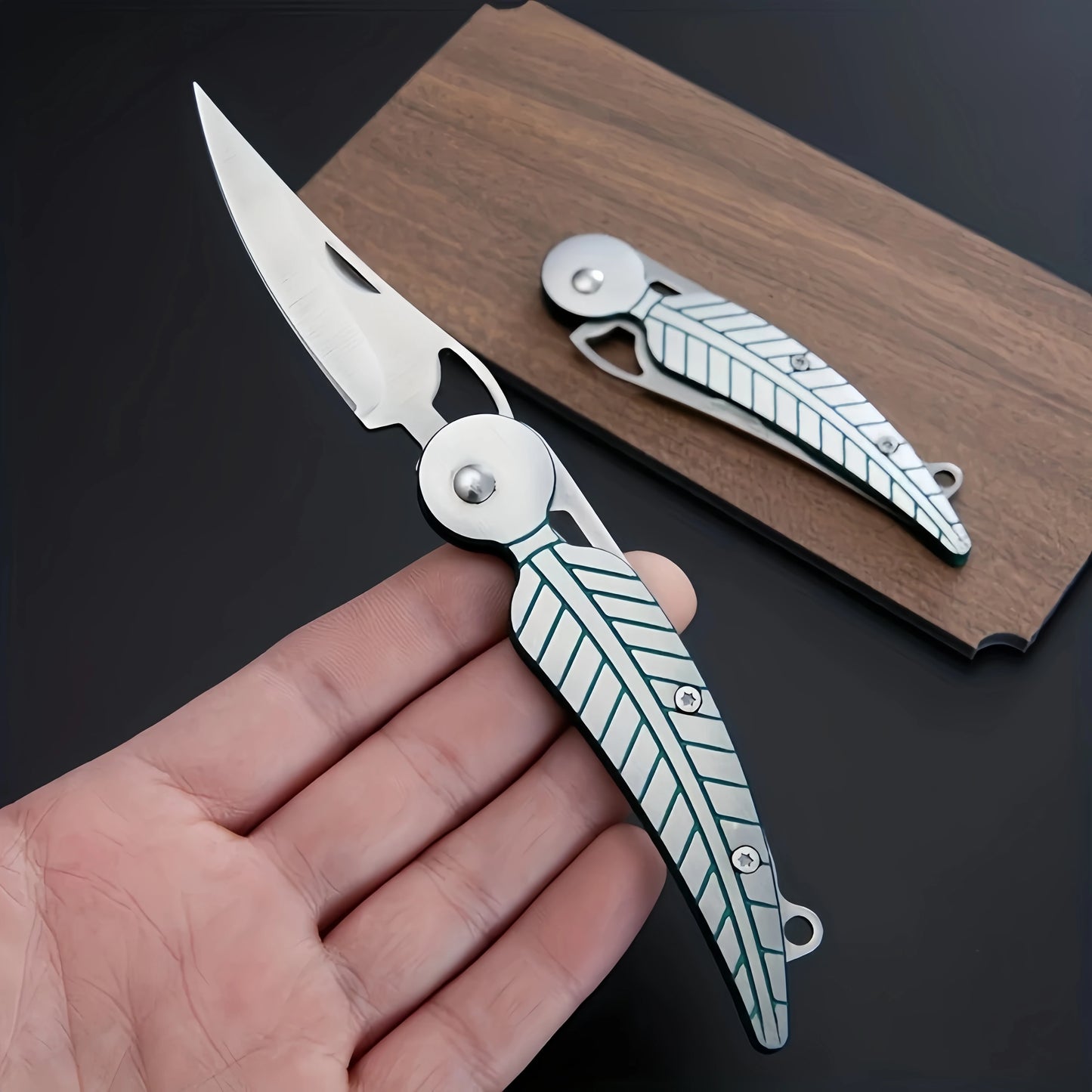 Compact Stainless Steel Folding Utility Knife