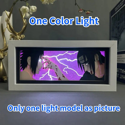 Naruto 3D LED Lamp: Kakashi, Sasuke & Itachi Glow