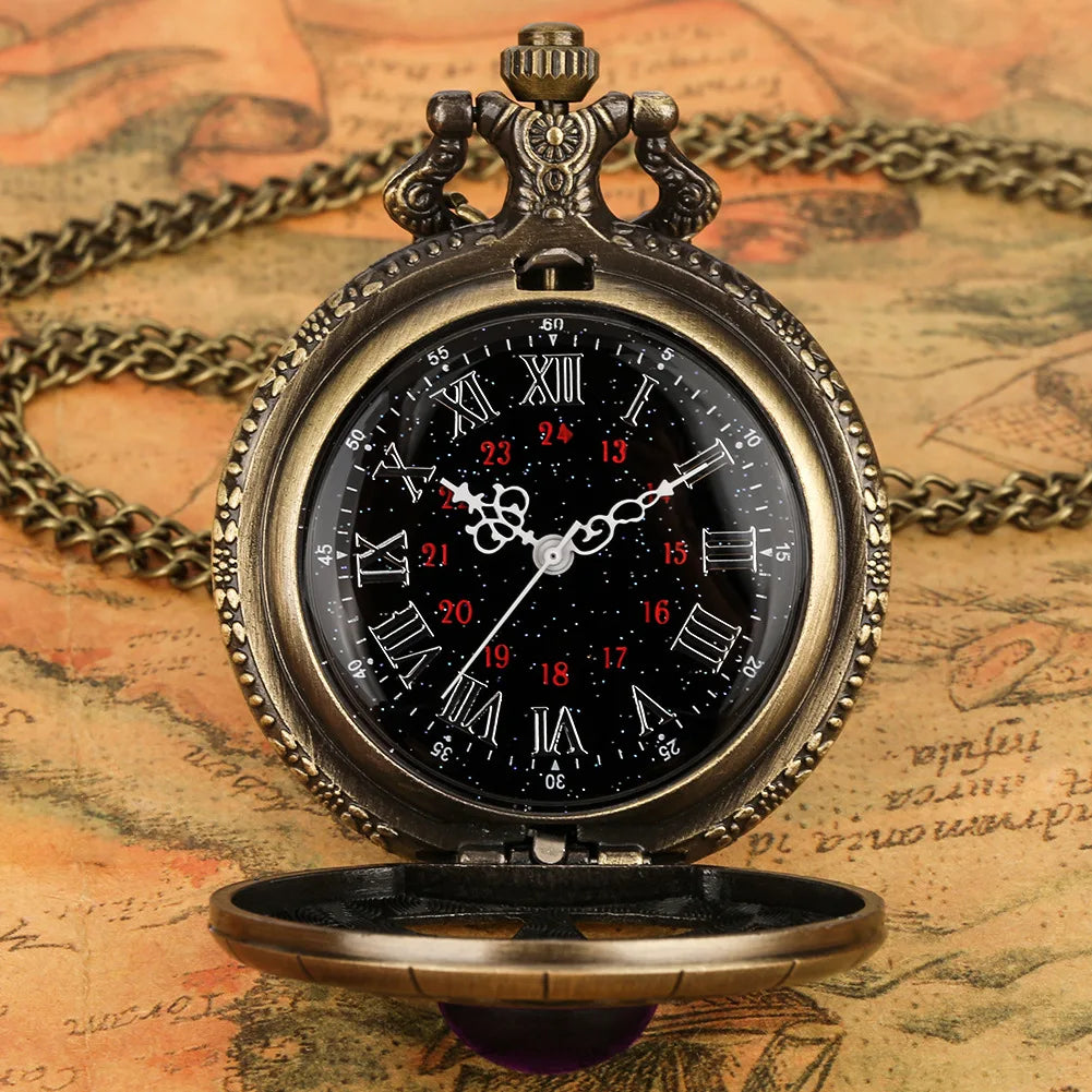 Elegance in Time: Vintage Quartz Pocket Watch Necklace