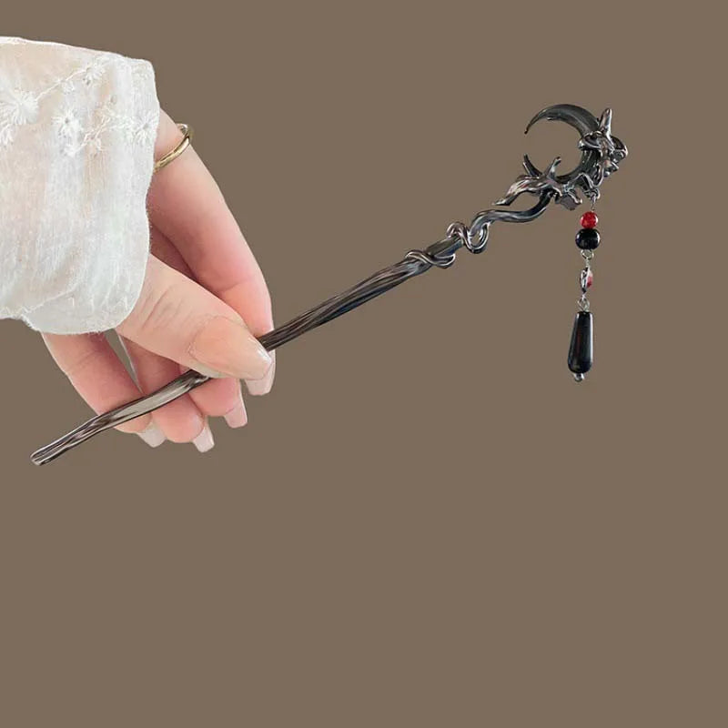 Vintage Moon Tassel Hair Sticks for Elegant Women