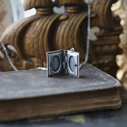 Gothic Grimoire Cat Cameo Pendant Necklace for Women
