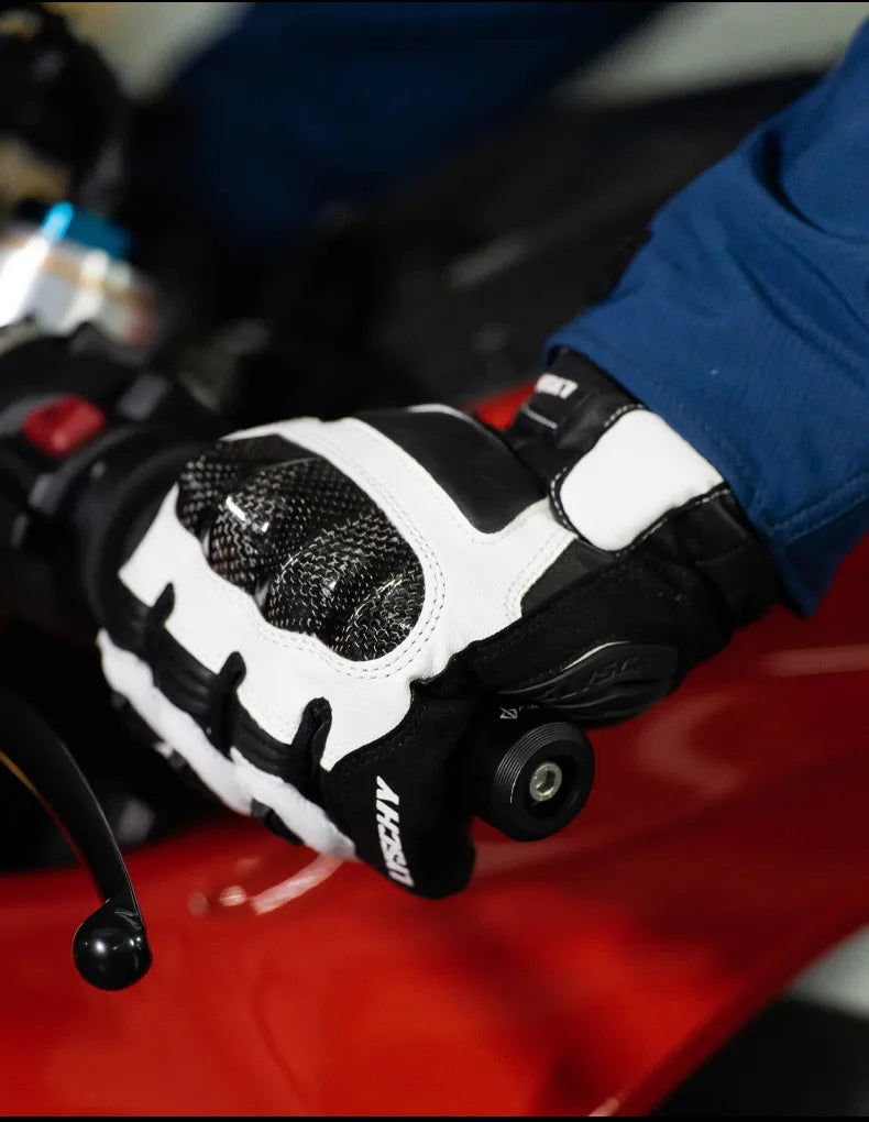 LYSCHY Winter Waterproof Leather Motorcycle Gloves