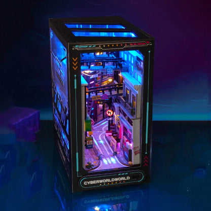 Cyberpunk DIY Book Nook Model Kit for Creative Room