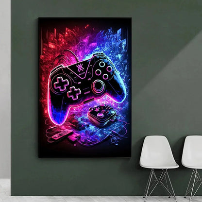 Neon Game Canvas Paintings Game