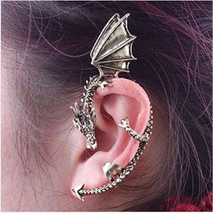 Complex Gothic Punk Dragon Earrings for Women