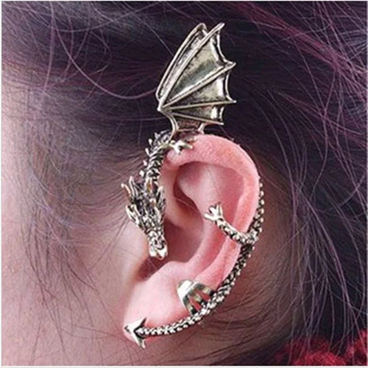 Complex Gothic Punk Dragon Earrings for Women