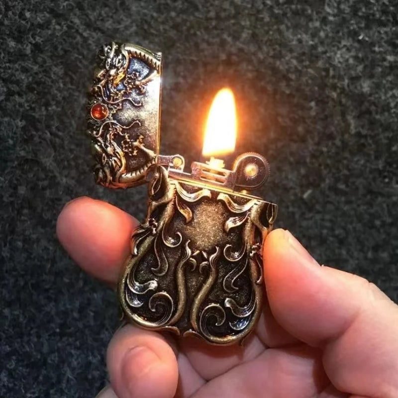 Dragon Fire Kerosene Lighter - Retro Windproof Style