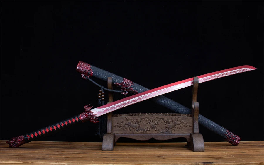 Kongfu Red Flame Training Sword - High Manganese Steel