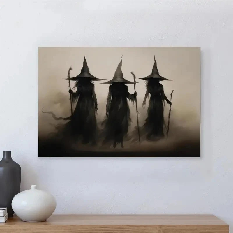 Abstract Retro Witch Wall Art Poster