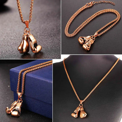 Boxing Necklace U7  Sporty Punk Jewelry