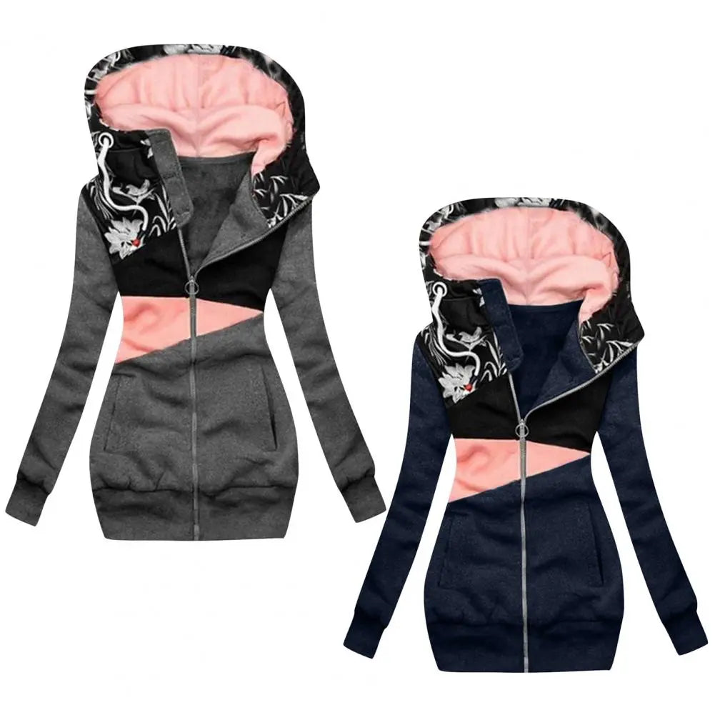 Stylish Hoodie Coat Pockets Sweatshirt