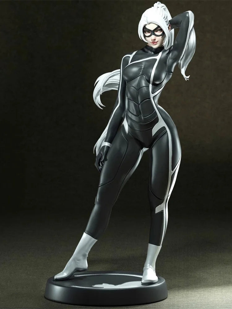 Black Cat Girl Figure Unpainted No Color