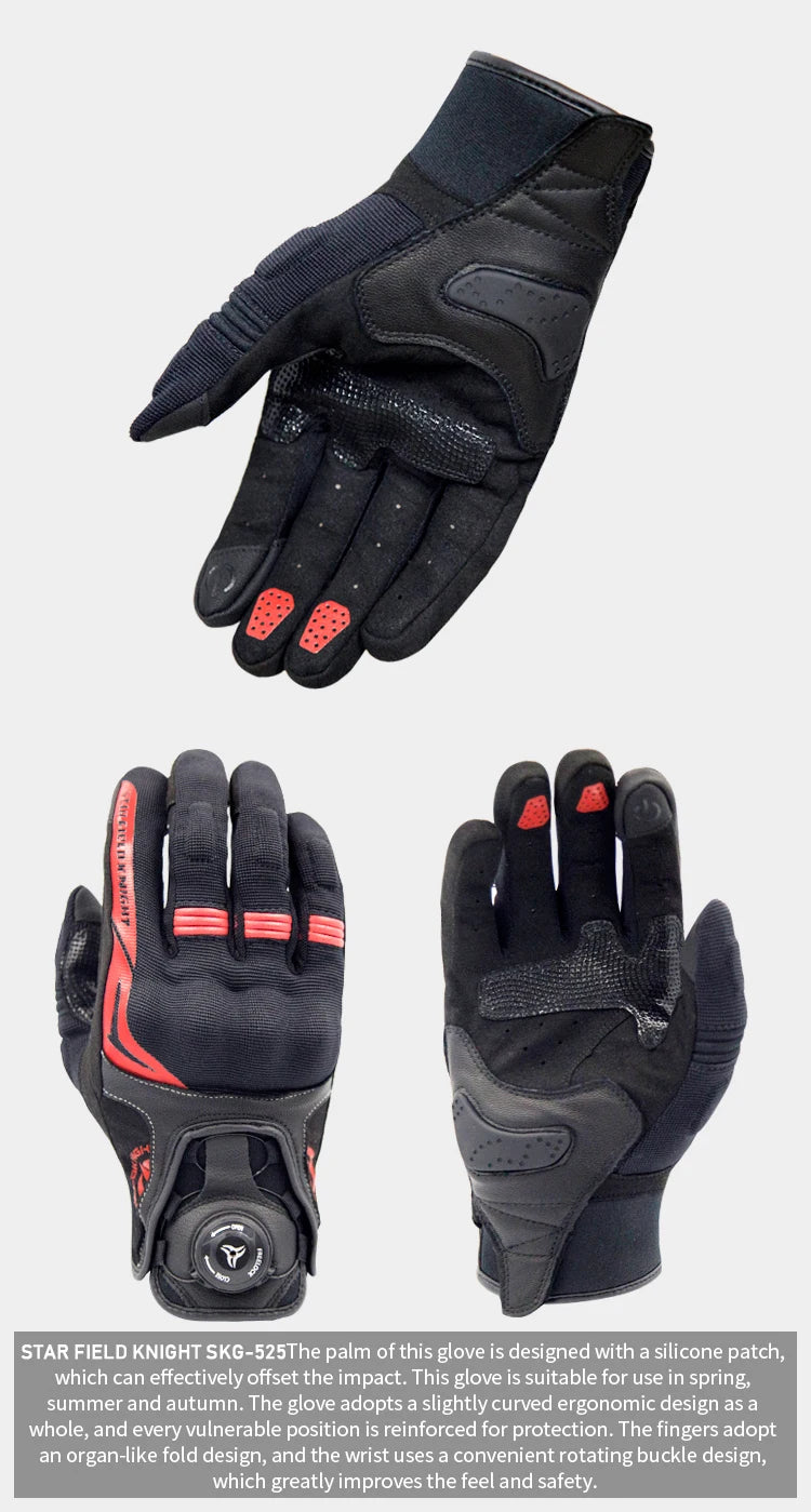 GlideGuard Summer Riding Gloves - Star Field Knight