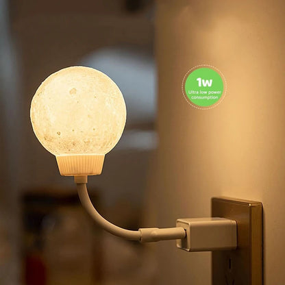 LunaGlow Voice-Controlled Night Light Lamp