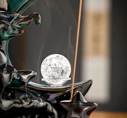 Zen Moon Ceramic Incense Plate - Aromatic Home Decor