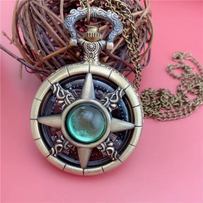 Elegance in Time: Vintage Quartz Pocket Watch Necklace