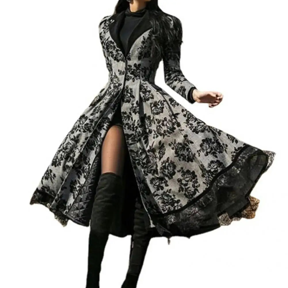 Enchanting Floral Lace A-Line Vintage Dress