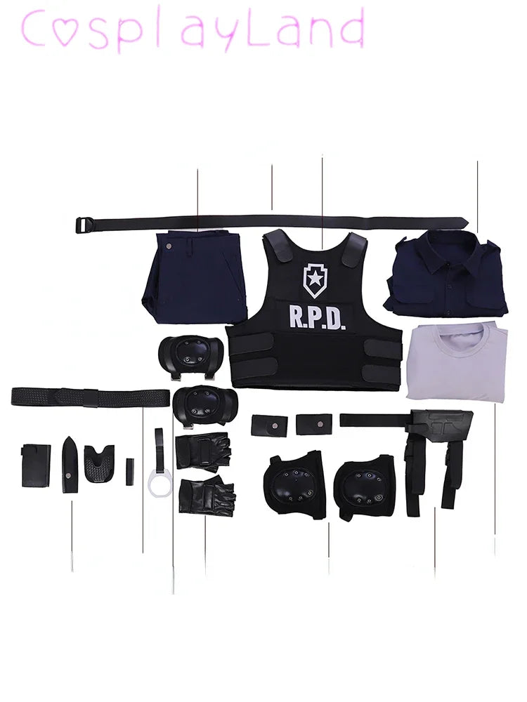 Leon Kennedy Resident 2 Cosplay Costume Set