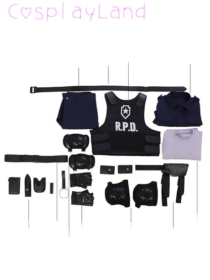Leon Kennedy Resident 2 Cosplay Costume Set