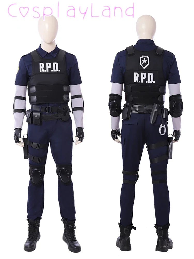 Leon Kennedy Resident 2 Cosplay Costume Set