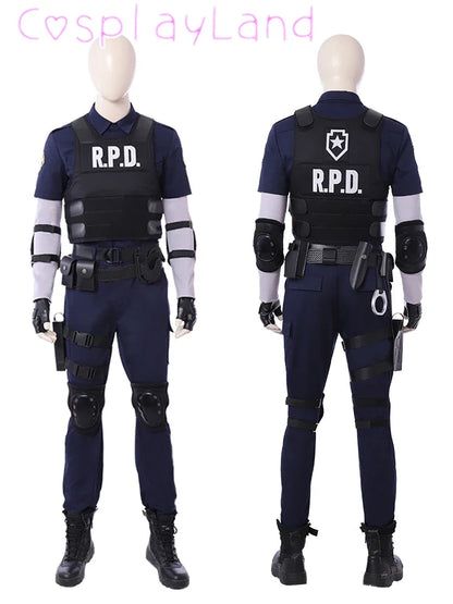 Leon Kennedy Resident 2 Cosplay Costume Set