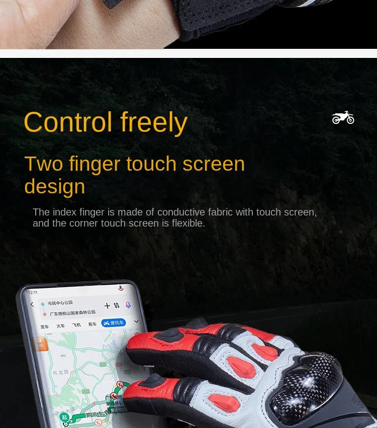 DUHAN W2 All-Weather Motorcycle Gloves Unisex