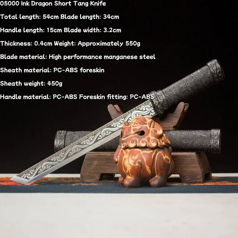 Ink Dragon Short Blade: Elegance in Motion
