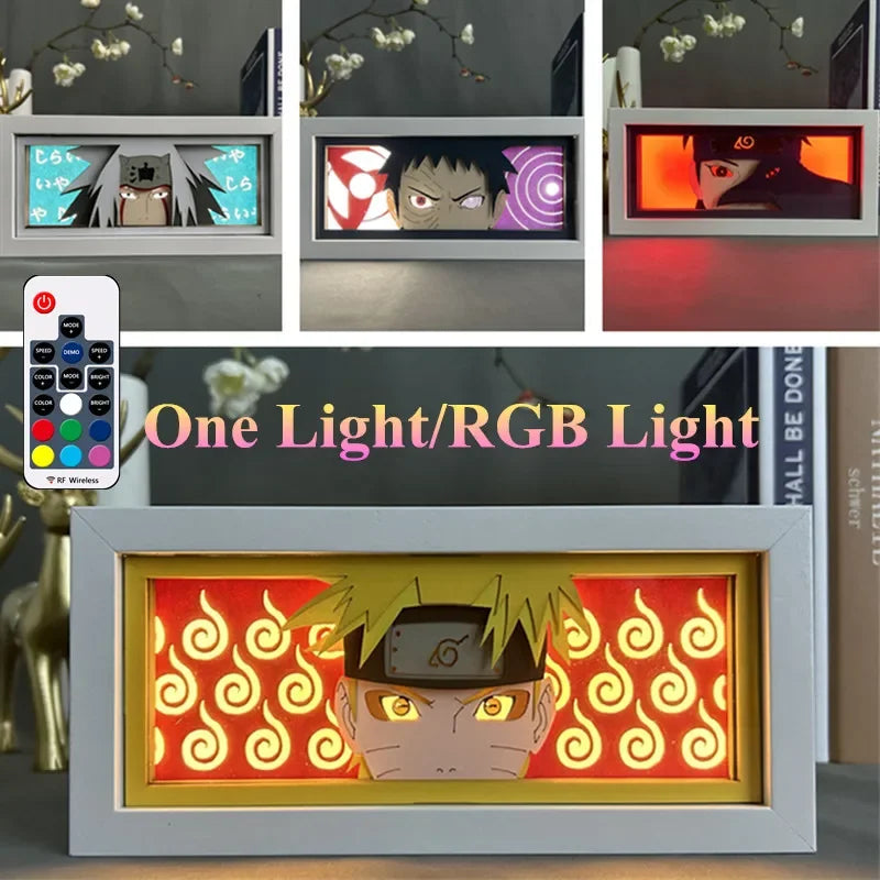 Naruto 3D LED Lamp: Kakashi, Sasuke & Itachi Glow