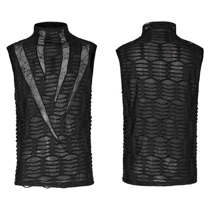 Sharp Tooth Asymmetric Vest for Men
