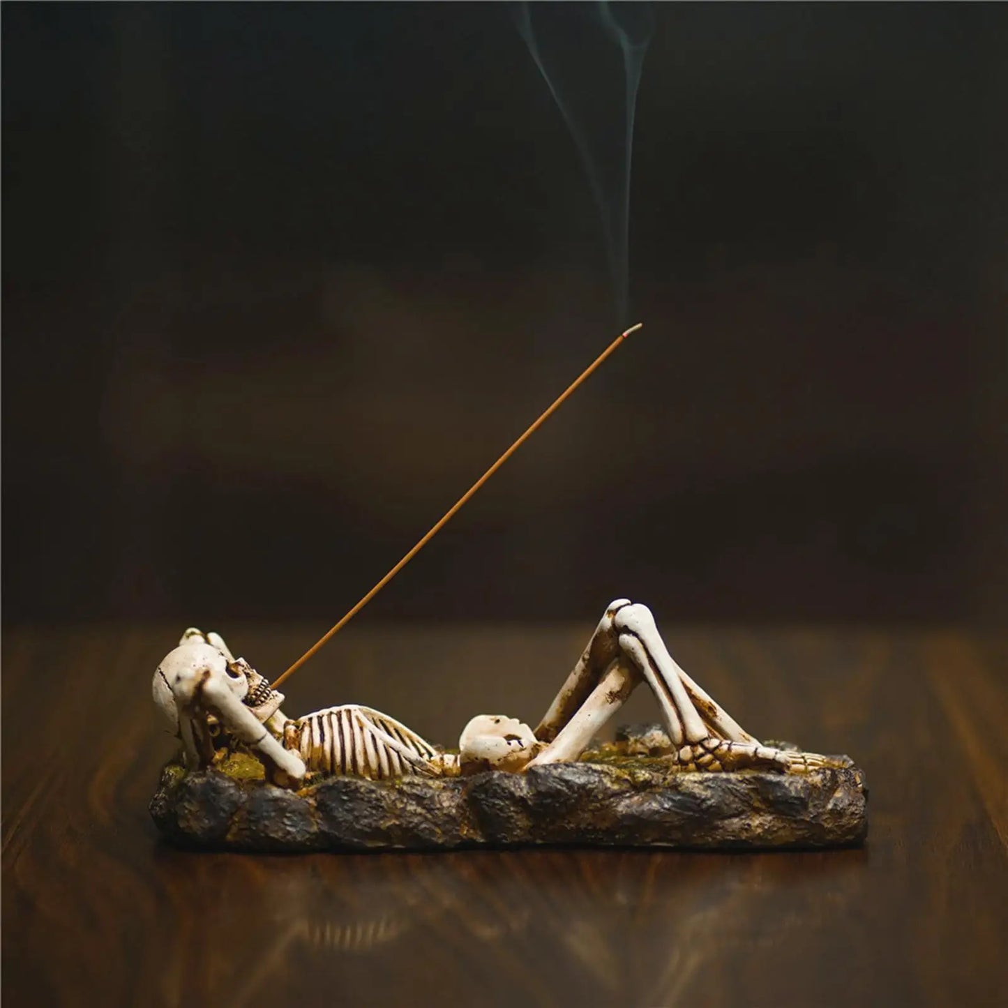 Skull Serenity Incense Holder Sculpture