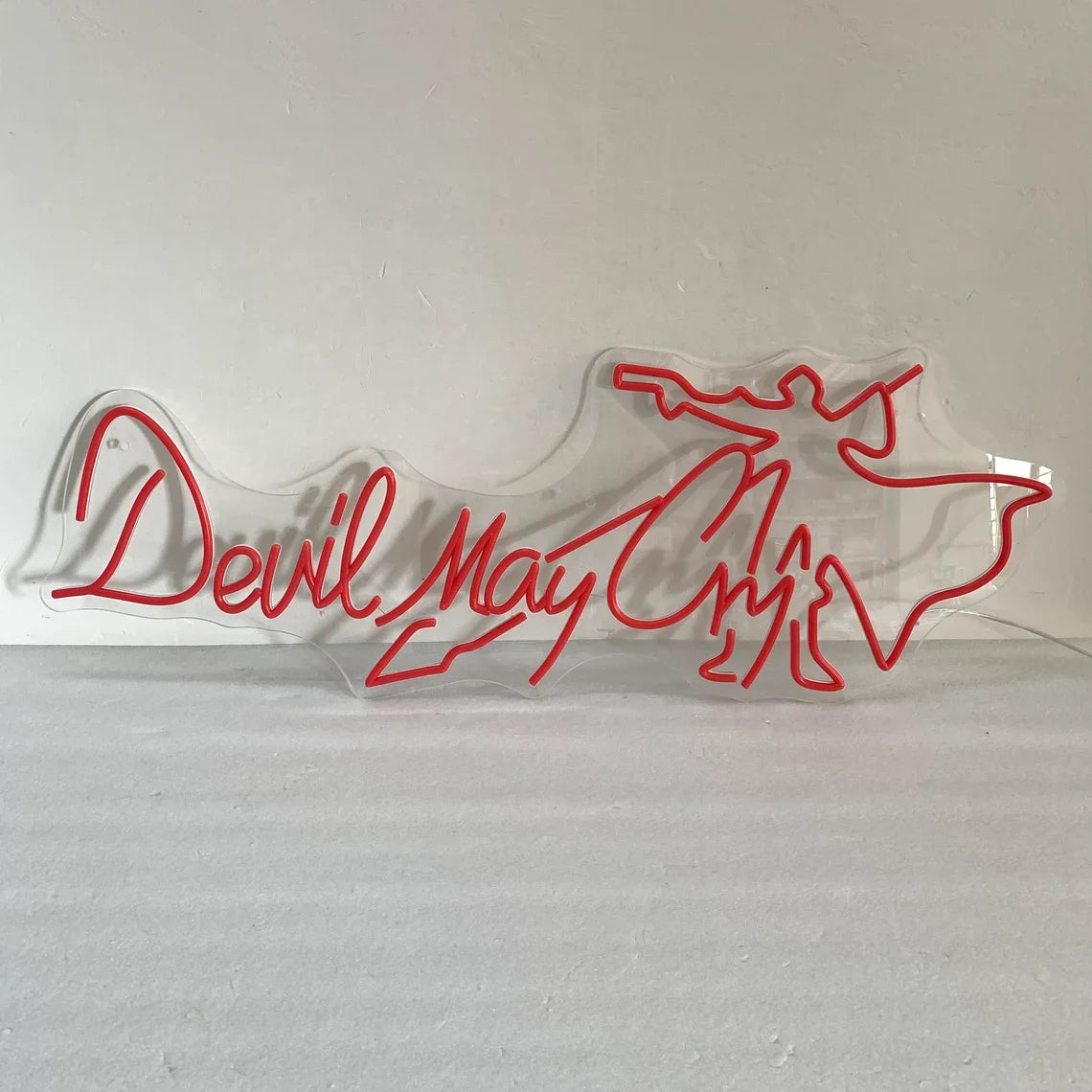 Devil May Cry Demon Hunter Neon Light: Vibrant Art