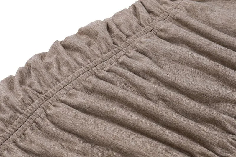 Spring Chic: Pleated Hoodie Dress with High Slit