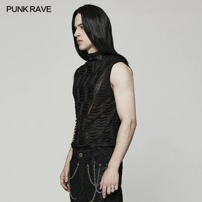 Sharp Tooth Asymmetric Vest for Men