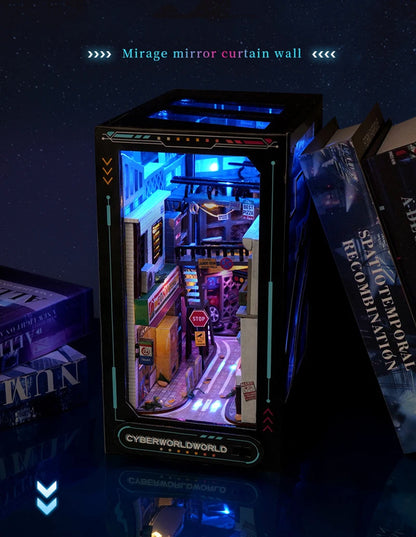 Cyberpunk DIY Book Nook Model Kit for Creative Room